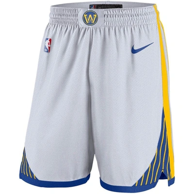 Nike White 2019/20 Golden State Warriors Icon Edition Swingman Shorts