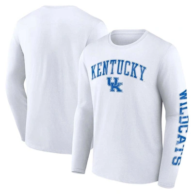 Fanatics Branded White Kentucky Wildcats Distressed Arch Over Logo Long Sleeve T-shirt