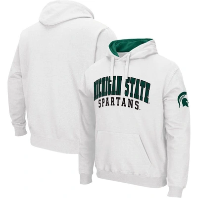 Colosseum White Michigan State Spartans Double Arch Pullover Hoodie