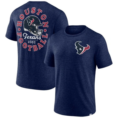 Profile Men's  Navy Houston Texans Big And Tall Two-hit Throwback T-shirt