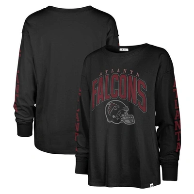 47 Brand '47 Black Atlanta Falcons Tom Cat Lightweight Long Sleeve T-shirt