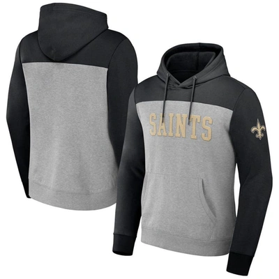 Nfl X Darius Rucker Collection By Fanatics Heather Gray New Orleans Saints Color Blocked Pullover Ho