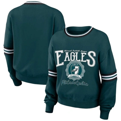 Wear By Erin Andrews Green Philadelphia Eagles Prep Crew Sweatshirt