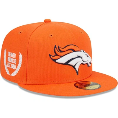 New Era Orange Denver Broncos Camo Undervisor 59fifty Fitted Hat
