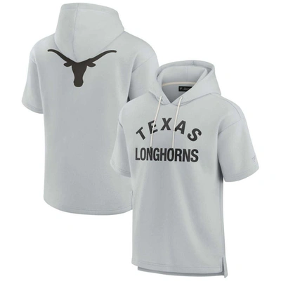 Fanatics Signature Unisex  Gray Texas Longhorns Super Soft Fleece Short Sleeve Pullover Hoodie