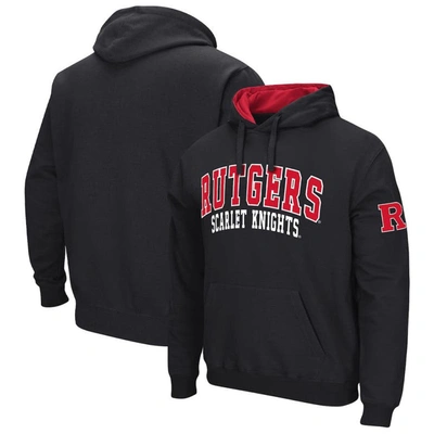 Colosseum Black Rutgers Scarlet Knights Double Arch Pullover Hoodie