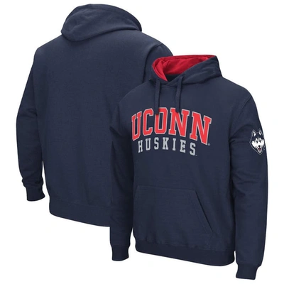 Colosseum Navy Uconn Huskies Double Arch Pullover Hoodie