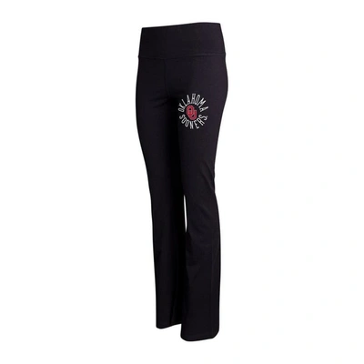 Concepts Sport Black Oklahoma Sooners Enclave Tri-blend Flared Leggings