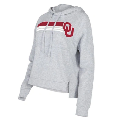 Concepts Sport Gray Oklahoma Sooners Cedar Tri-blend Raglan Pullover Hoodie