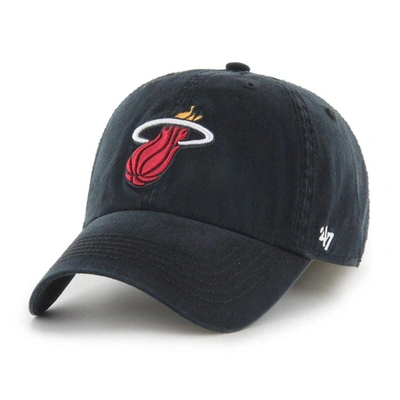 47 ' Black Miami Heat  Classic Franchise Fitted Hat