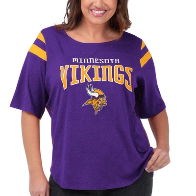 G-iii 4her By Carl Banks Purple Minnesota Vikings Plus Size Linebacker T-shirt