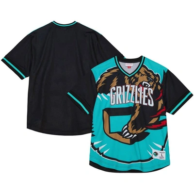 Mitchell & Ness Turquoise Vancouver Grizzlies Jumbotron 3.0 Mesh V-neck T-shirt