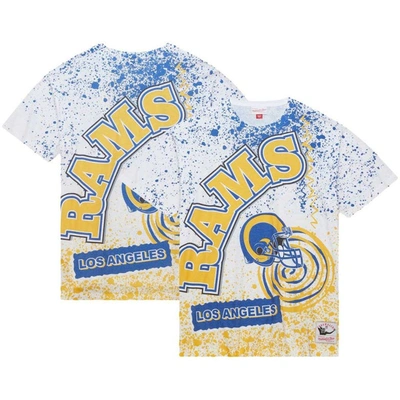 Mitchell & Ness White Los Angeles Rams Team Burst Sublimated T-shirt