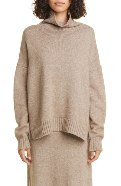 Max Mara Gianna Funnel Neck Wool & Cashmere Sweater In Beige