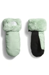 The North Face Kids' Mossbud Water Repellent Mittens In Misty Sage/ Dark Sage