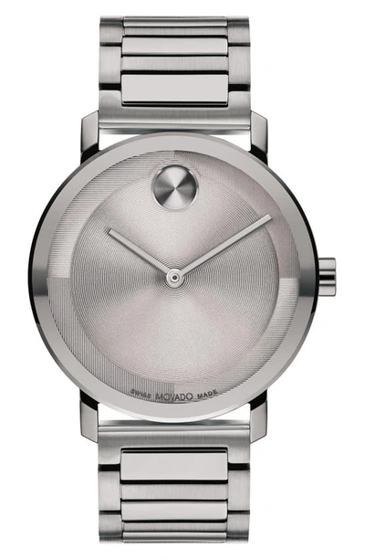 Movado Men's Bold Evolution 2.0 Swiss Quartz Ionic Plated Gray Steel Watch 40mm In Grey