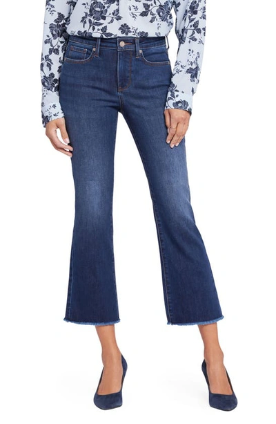 Nydj Barbara Fray Hem Ankle Bootcut Jeans In Blue