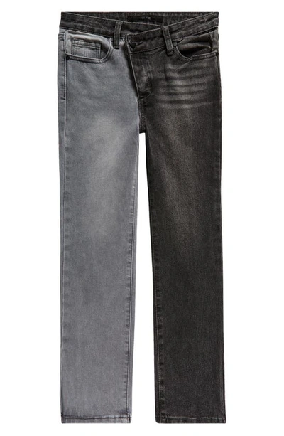 Joe's Kids' The Maison Crossover Waist Relaxed Fit Jeans In Black Grey