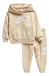 Nike Sportswear Club Fleece Baby (12-24m) Hoodie Set In Brown