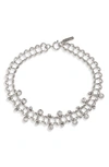 Justine Clenquet Mindy Pierced Choker Necklace In Crystal