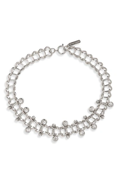 Justine Clenquet Mindy Pierced Choker Necklace In Crystal