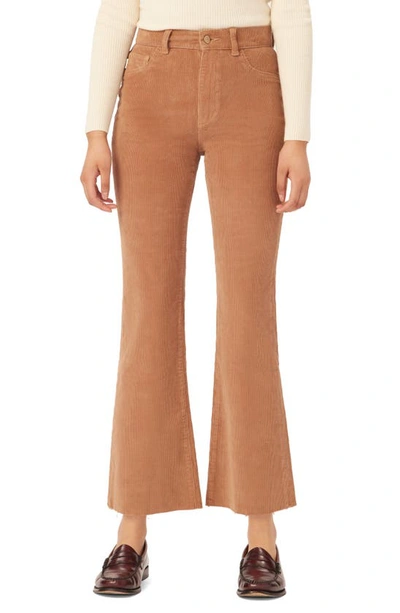 Dl1961 Bridget Instasculpt Corduroy Ankle Bootcut Jeans In Brown