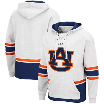 Colosseum White Auburn Tigers Lace Up 3.0 Pullover Hoodie