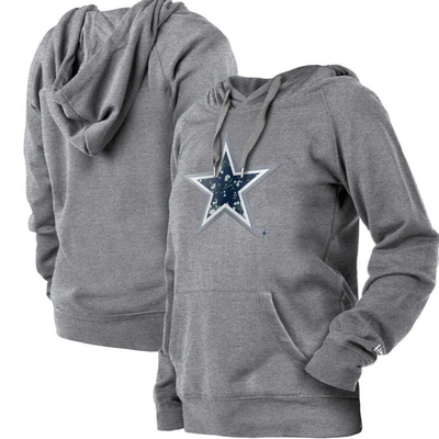 New Era Gray Dallas Cowboys Floral Pullover Hoodie