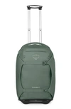 Osprey Sojourn 22-inch Wheeled Recycled Nylon Travel Pack In Koseret Green