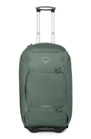 Osprey Sojourn 25-inch Wheeled Recycled Nylon Travel Pack In Koseret Green