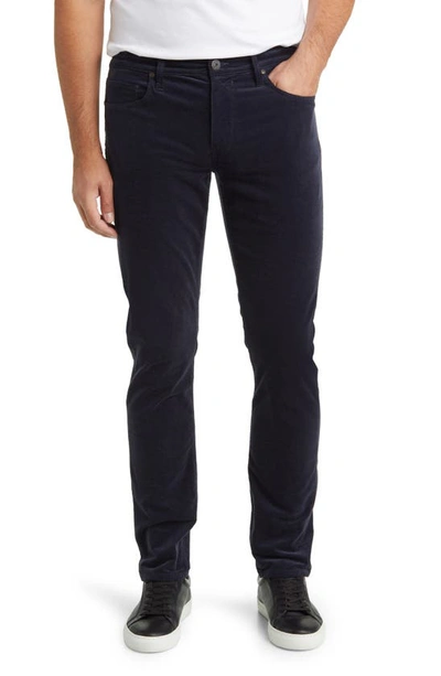 Paige Federal Straight Leg Corduroy Jeans In Deep Anchor Cordu