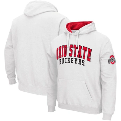 Colosseum White Ohio State Buckeyes Double Arch Pullover Hoodie