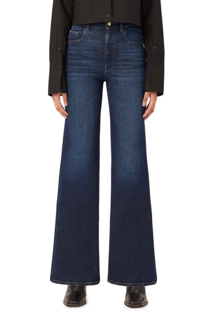 Dl1961 Hepburn High Waist Wide Leg Jeans In Blue