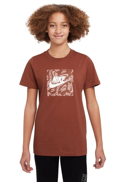 Nike Kids' Sportswear Just Do It Graphic T-shirt In Rugged Orange