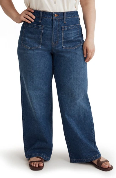 Madewell The Perfect Vintage Patch Pocket Wide Leg Jeans In Caronia Wash