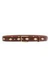 Rag & Bone Colin Studded Leather Belt In Brown