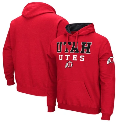Colosseum Red Utah Utes Sunrise Pullover Hoodie