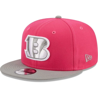 New Era Men's  Pink, Gray Cincinnati Bengals 2-tone Color Pack 9fifty Snapback Hat In Pink,gray