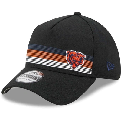 New Era Black Chicago Bears Flawless Stripe 39thirty Flex Hat In Black