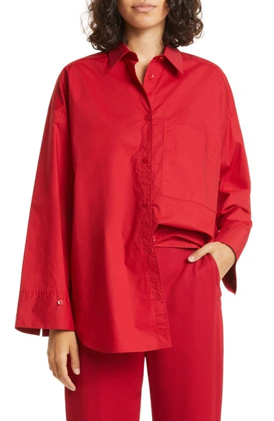 By Malene Birger Derris Organic Button-up Shirt In Jester Red