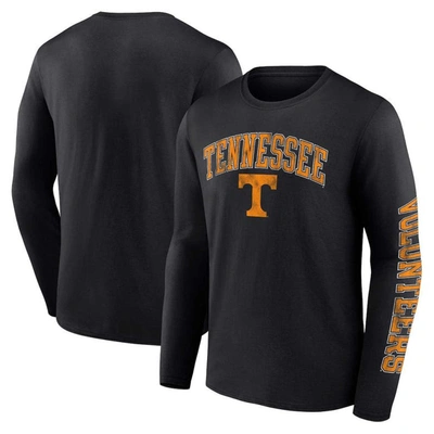 Fanatics Branded Black Tennessee Volunteers Distressed Arch Over Logo Long Sleeve T-shirt