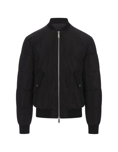 Dsquared2 Icon Puffer Bomber Jacket In In Black