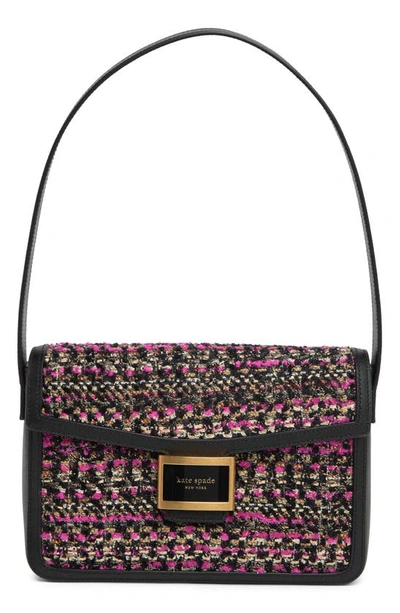 Kate Spade Medium Tweed Shoulder Bag In Pink Multi