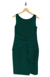 Marina Cascade Short Dress In Green