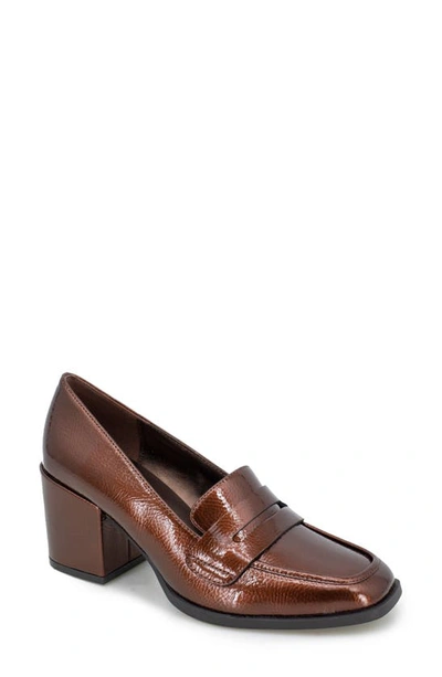 Reaction Kenneth Cole Elsa Patent Loafer Pump In Brown Patent