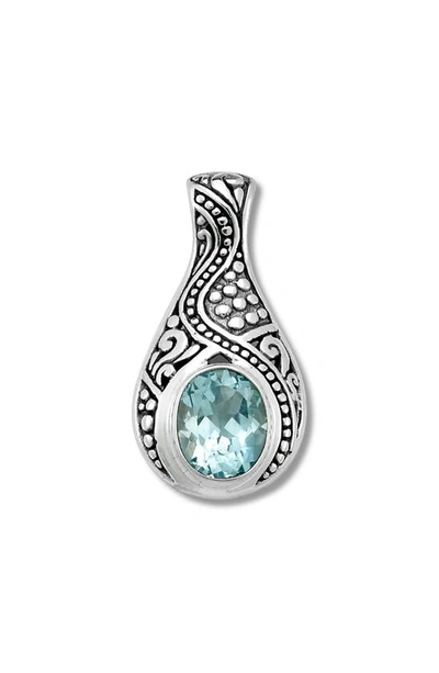 Samuel B. Scrollwork Pendant In Blue