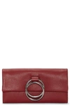 Vince Camuto Livy Leather Clutch Wallet In Fire Whirl
