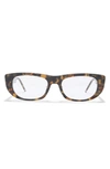 Thom Browne 53mm Rectangular Optical Frames In Tortoise