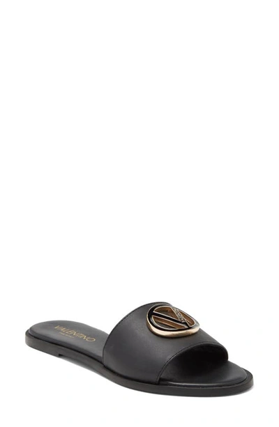 Valentino By Mario Valentino Bugola Slide Sandal In Black