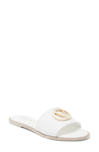 Valentino By Mario Valentino Bugola Slide Sandal In White